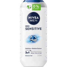 Гель для душа NIVEA MEN Sensitive 3в1 для тела, лица и волос, 250 мл  